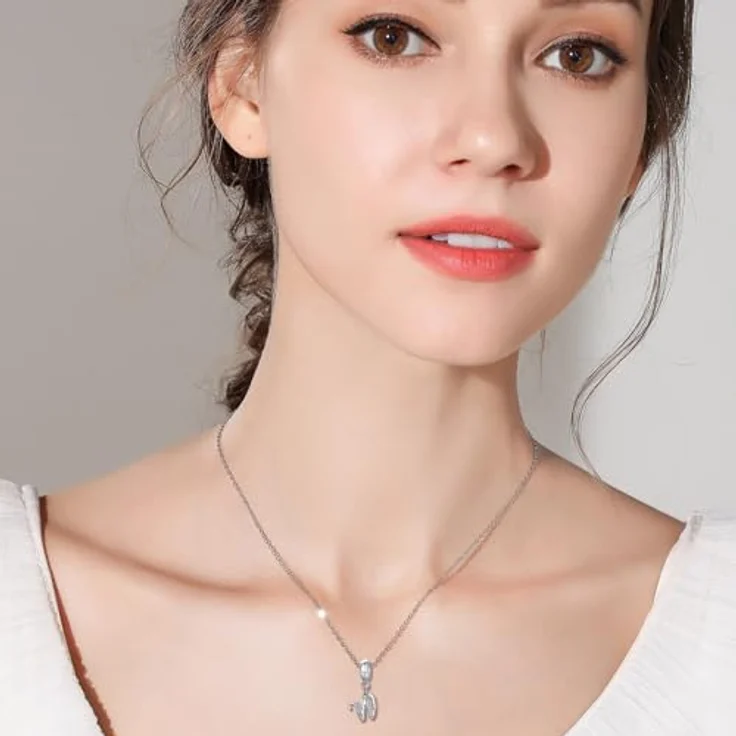 XWN Buchstabe Charm Anhänger Alphabet A-Z, 925 Sterling Silber mit kubischem Zirkon, kompatibel mit Pandora Armbändern und Halsketten – Bild 5
