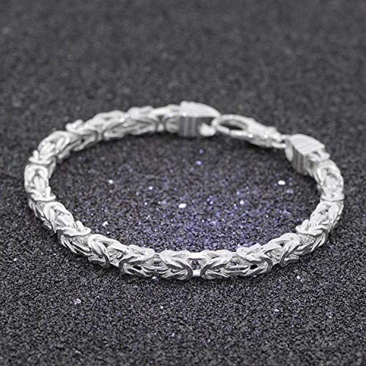 trendor Königskette Armband aus Sterlingsilber 925, 4,7 mm breit, 19 cm, Herren-Schmuck – Bild 3