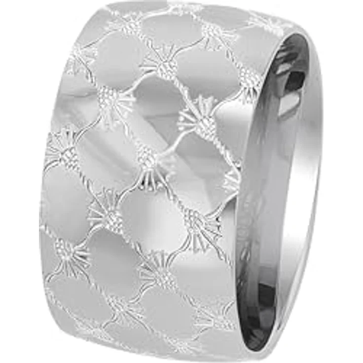 JOOP! Damenring Edelstahl, Silber, 12 mm Breite mit Blumen-Rapport in Schmuck Geschenk Box – Bild 4