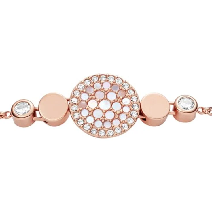 Fossil Damen-Armband Mop, Roségold Edelstahlarmband mit poliertem Finish, Min. Innenlänge 165mm, JF02905791 – Bild 3