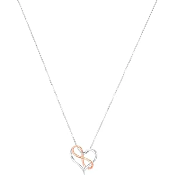 Amor Kette mit Anhänger 925 Sterling Silber, Zirkonia synth., 43 cm, Infinity Design, inklusive Schmuck Geschenk Box, Modell 2018179 – Bild 2