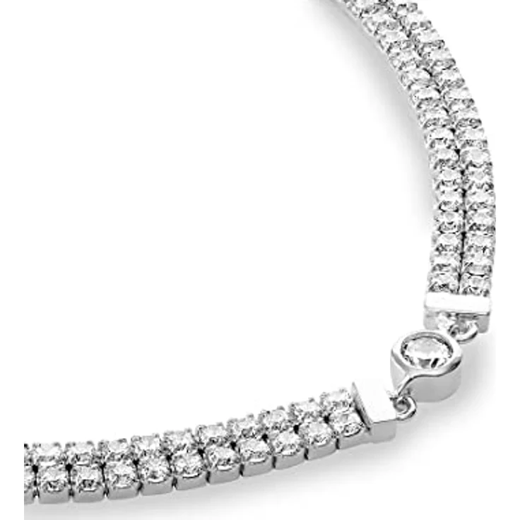 JETTE Damen-Armband 925er Silber mit 123 Zirkonia, One Size, 17 cm Länge, in Silber – Bild 3