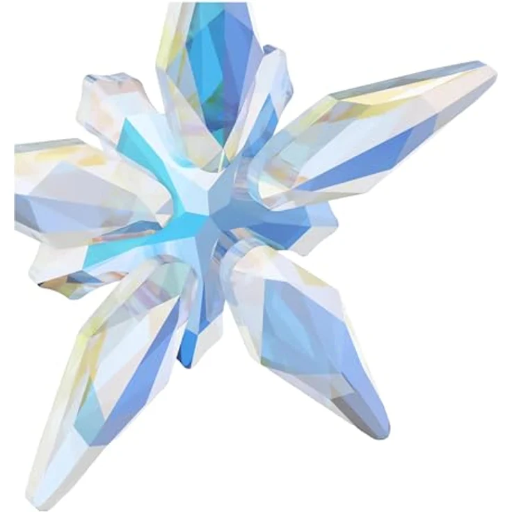 Swarovski Annual Edition Jubiliäumsornament 130 Jahre 2025, Festliches hellblaues Kristallornament im Stern-Design, mit hellblauem Ripsband, Größe: 10.9 x 1.8 x 9.4 cm – Bild 2