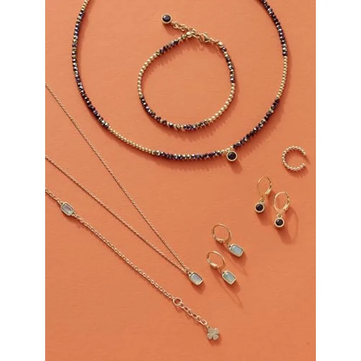 JEWELS BY LEONARDO Armband Ciao Lola, goldfarbener Edelstahl mit schwarzen Glaskristallen, 17-19 cm Länge, ideales Schmuck Geschenk für Frauen – Bild 5