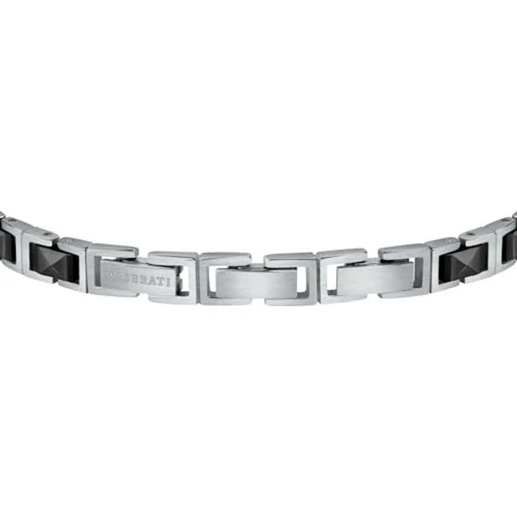 Maserati Jewels Herrenarmband, 22 cm, Edelstahl, Keramik, PVD, Maserati-Blau-Finish, Clipverschluss, Tridente-Symbol – Bild 3