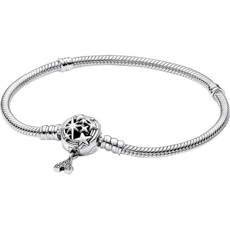 HappyStar Armkette Damen Silber 925, Beads Armband kompatibel mit Pandora Charms, inklusive Geschenkbeutel und Abstandshalterperle – Bild 1