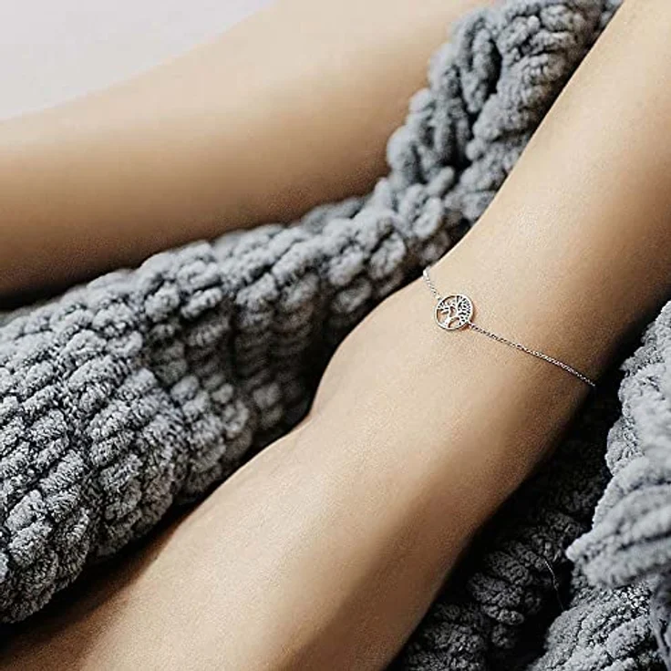 Engelsrufer Fußkette LEBENSBAUM, rhodiniertes 925er-Sterlingsilber, handgefertigt – Bild 4