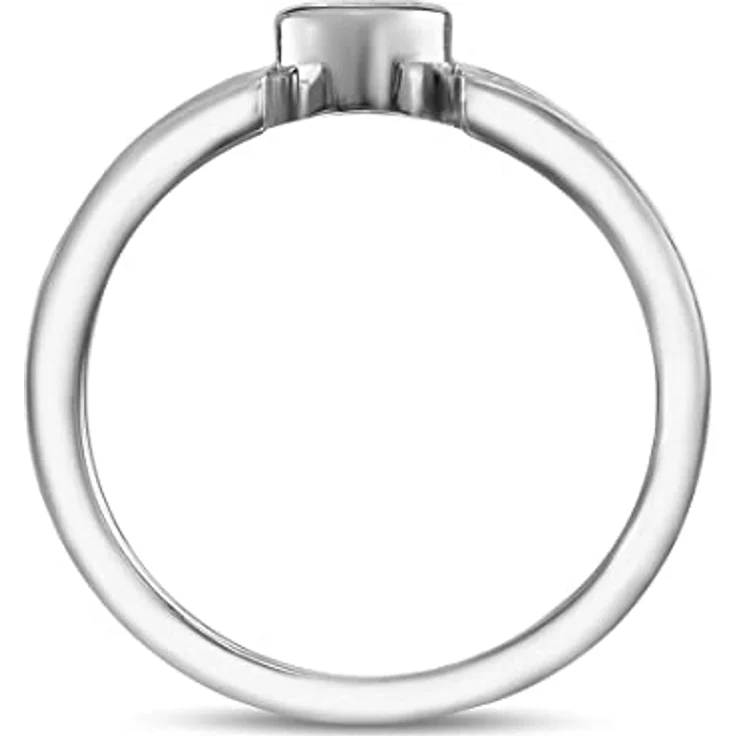 JETTE Damen-Damenring 925er Silber mit 155 Zirkonia, Stärke 2 mm, in Silber – Bild 2