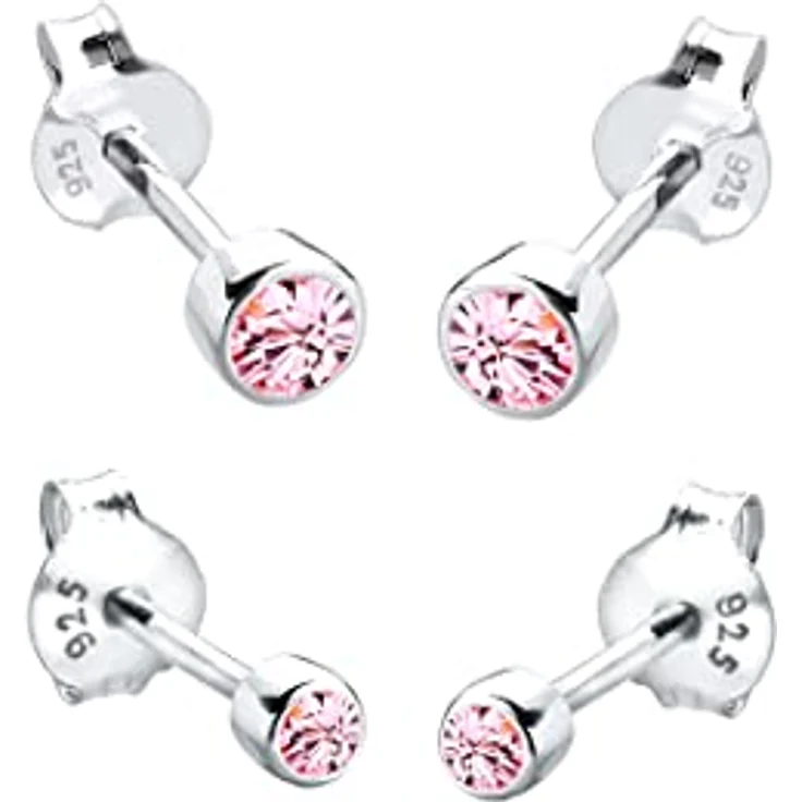 Elli Ohrringe Damen Ohrstecker 2er Set mit Swarovski Kristall, 925 Sterling Silber – Bild 1