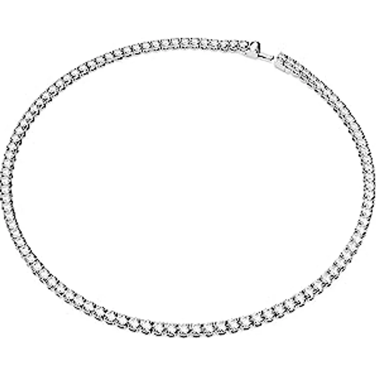 Swarovski Silberkette Matrix Tennis 5681801, Unisex Kette mit funkelnden Kristallen, 50 cm, rhodiniert – Bild 2
