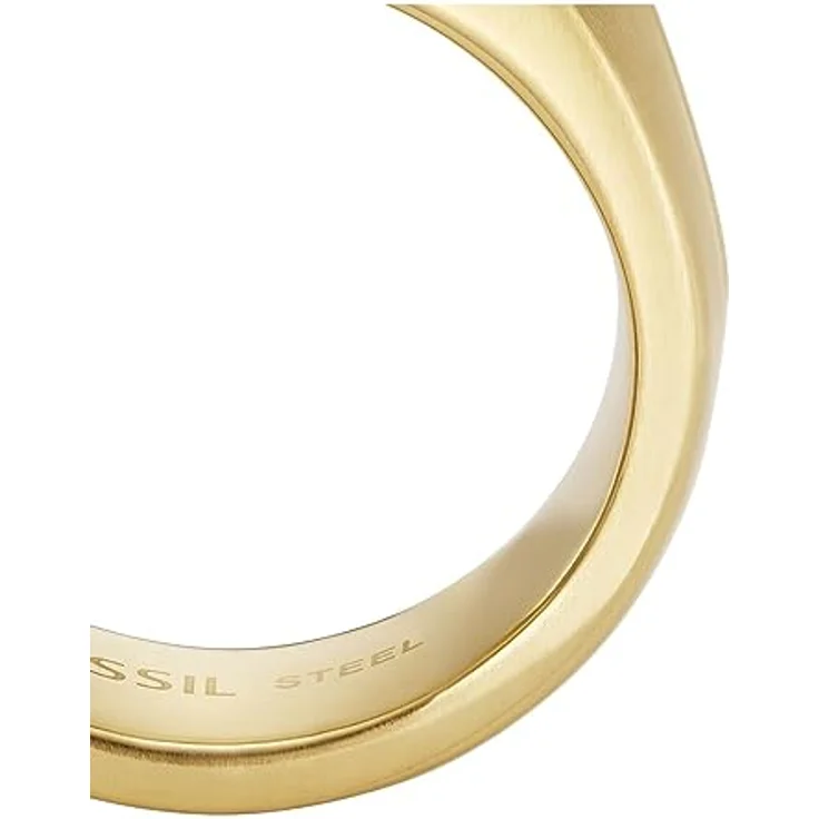 FOSSIL Herren-Edelstahlband Ring, goldfarben mit schwarzem Finish, poliert – Bild 3