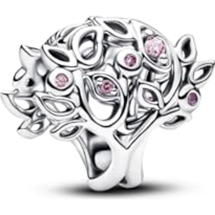 PANDORA Charm Lebensbaum 925 Sterling Silber, mit Cubic Zirkonia und Kristallen, kompatibel mit Moments, 794486C01