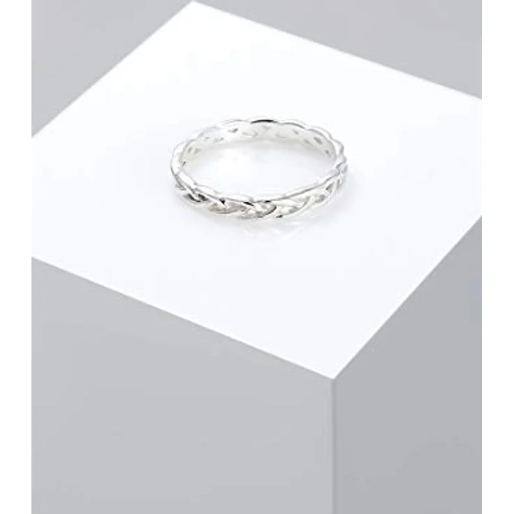 Elli Fingerring Geflochten im Zopfmuster, 925 Silber, gedrehte Optik für elegante Everyday-Styles – Bild 5