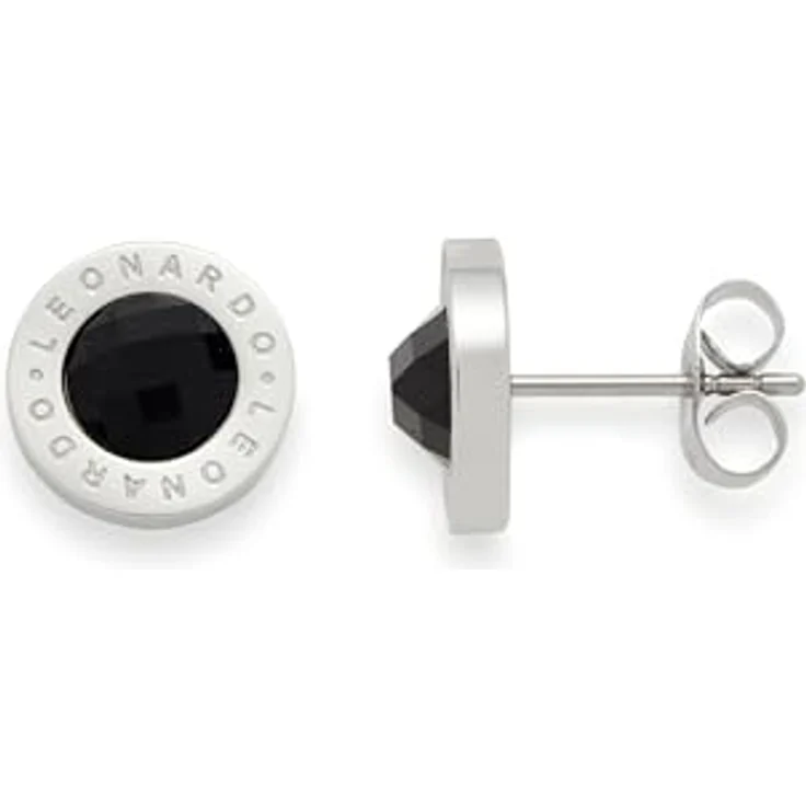 JEWELS BY LEONARDO Damen Ohrstecker Matrix, schwarz, Edelstahl mit facettiertem Glasstein, inkl. Samtbeutel – Bild 1