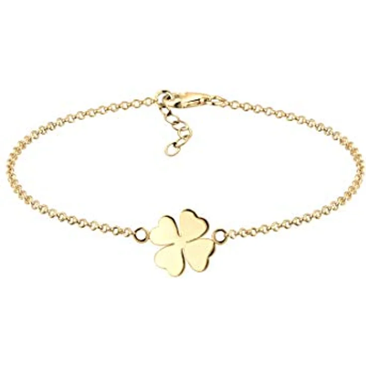 Elli Damen Armband Kleeblatt Glücksbringer, 925 Sterling Silber, handgefertigt, anlaufgeschützt – Bild 1