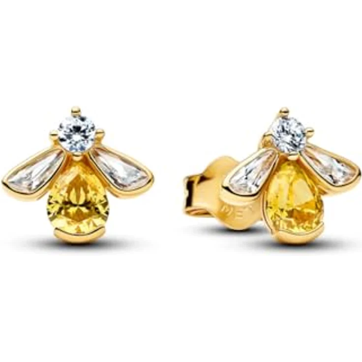Pandora Damen-Ohrringe Ohrstecker Honigbiene mit Zirkonia, goldfarben, 264559C01 – Bild 2