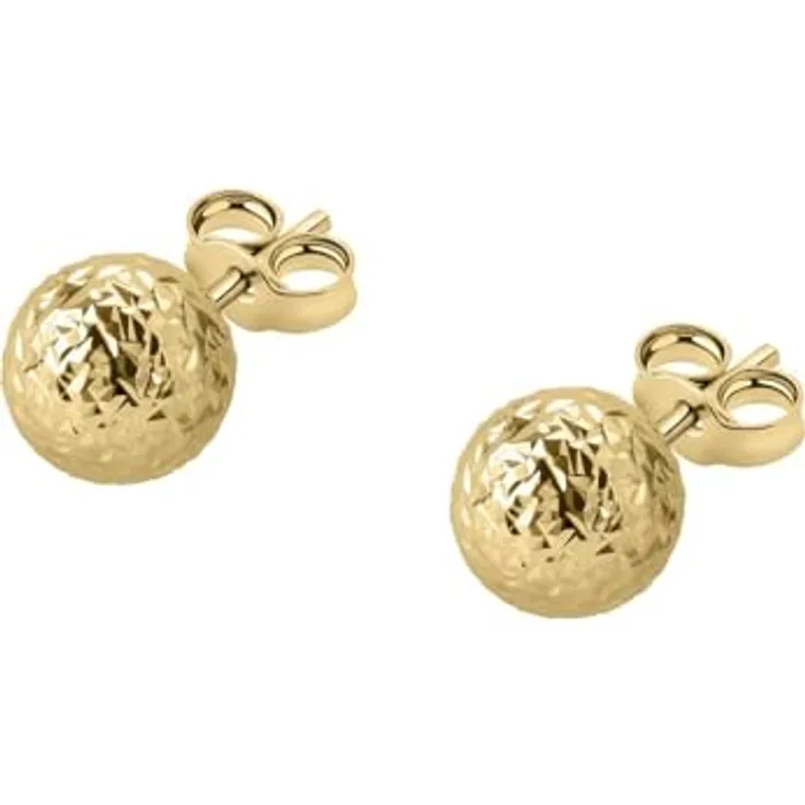 CHRIST Damen-Ohrstecker 585er Gelbgold, 1 cm x 1 cm, elegantes Design in Geschenkverpackung