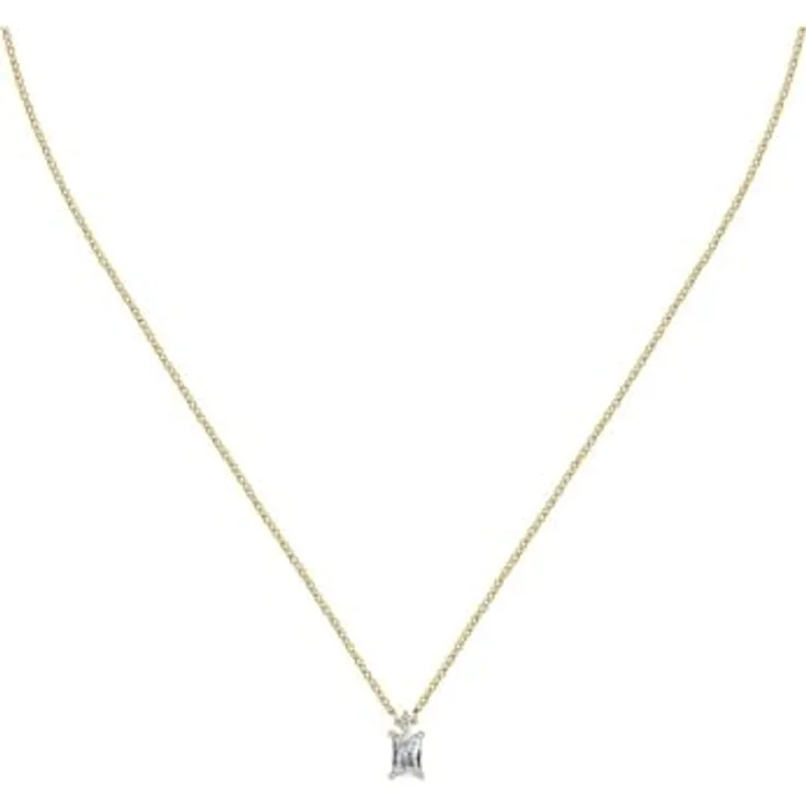 CHRIST Damen-Kette 925er Silber, recycelte Zirkonia, Gelbgold, One Size