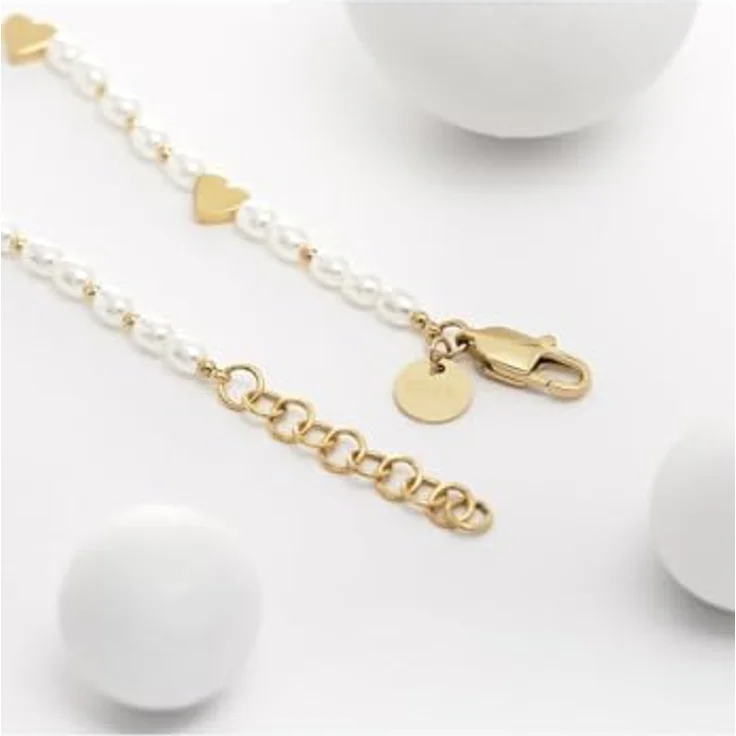 Guido Maria Kretschmer Damen-Armband Edelstahl mit Muschelkern, One Size, zeitloses Design – Bild 3