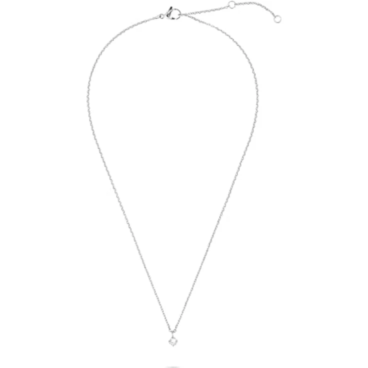 Tamaris Necklace, Halskette mit funkelndem Anhänger aus Edelstahl, verstellbar bis 43 cm, wasserfest & hautfreundlich, Silber – Bild 2