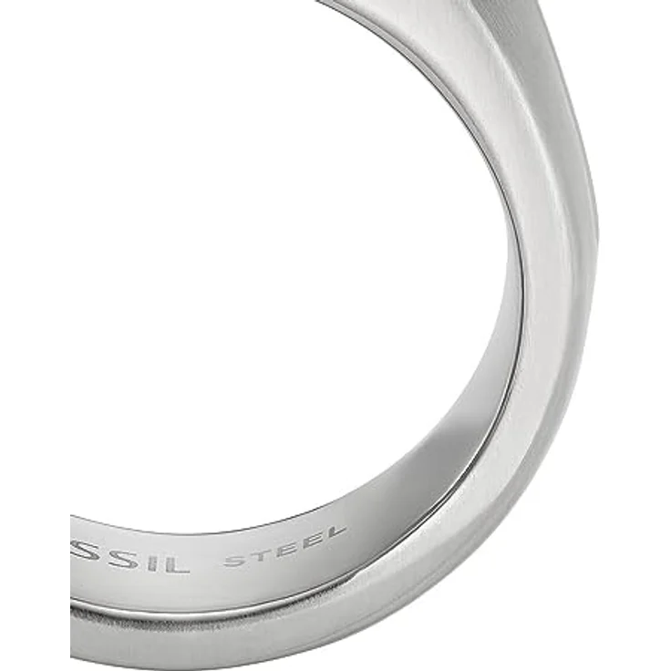 Fossil Herren-Edelstahlband Ring, silberfarben mit schwarzem Finish – Bild 4