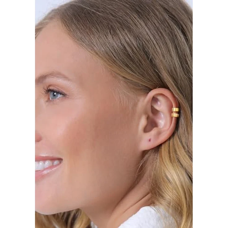 Elli Ohrringe Earcuff Set Breit Basic Gehämmert, 925 Sterling Silber, anlaufgeschützt, handgefertigt – Bild 5