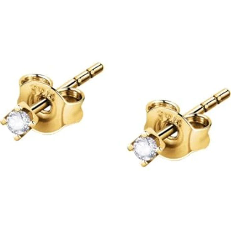 CHRIST Damen-Ohrstecker 375er Gelbgold mit Diamant, elegant und zeitlos – Bild 1
