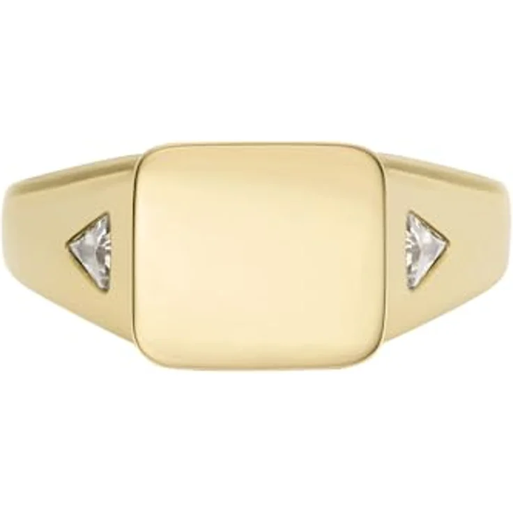 Fossil Ellis Damen-Ring, Edelstahl Gold, Poliertes Finish, Größen 3-9 – Bild 2