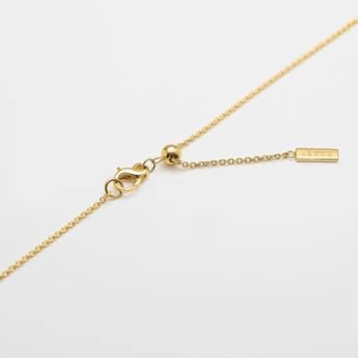 JETTE Damen-Halskette 925er Silber mit recyceltem Zirkonia, Gelbgold, One Size – Bild 2