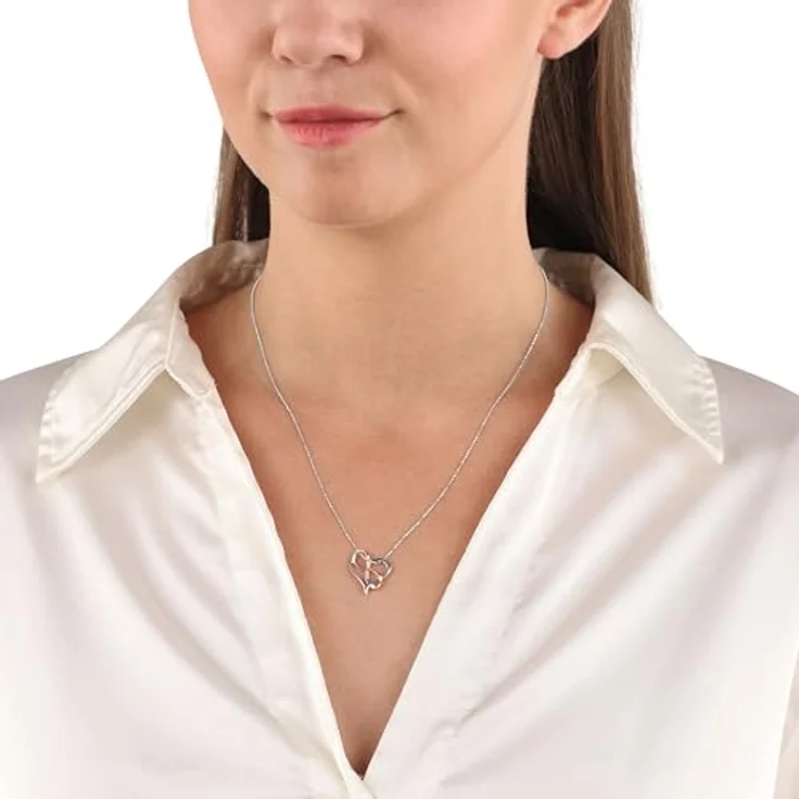 Amor Kette mit Anhänger 925 Sterling Silber, Zirkonia synth., 43 cm, Infinity Design, inklusive Schmuck Geschenk Box, Modell 2018179 – Bild 5