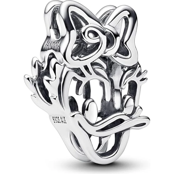 PANDORA Disney Daisy Duck Charm, Offen gearbeiteter Bead aus Sterling-Silber, kompatibel mit Moments, Maße: 7,1 x 13,9 x 7,4 mm, 793910C00 – Bild 2