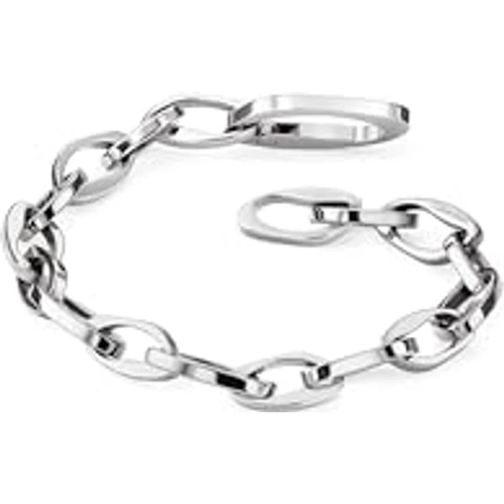 Calvin Klein Damen-Gliederarmband, Edelstahl in Silber, 170 mm Innenumfang, Karabinerverschluss – Bild 2