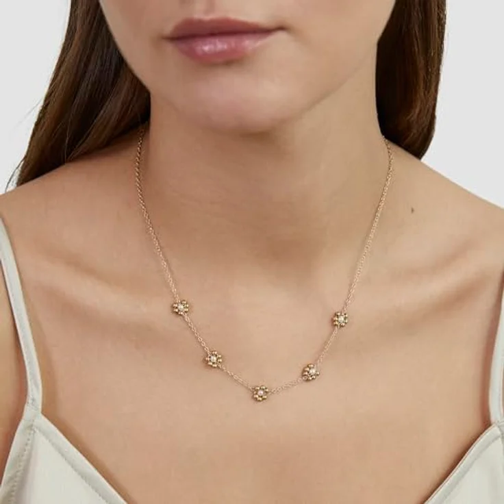 s.Oliver Necklace - Elegante Halskette aus poliertem Edelstahl in IP Gold - Rolokette 45 cm - wasserfest & hautfreundlich – Bild 2