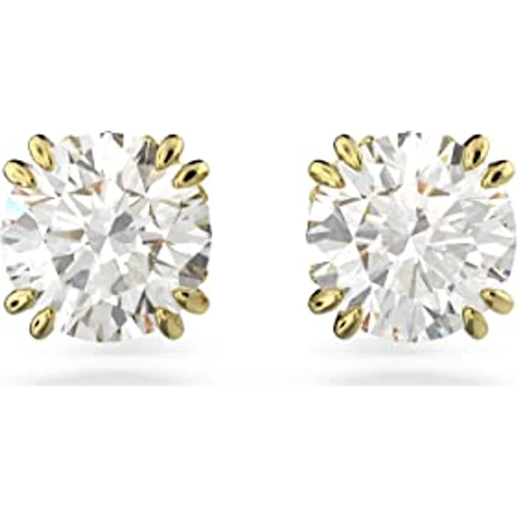 Swarovski Ohrstecker Stilla Round 5642595, vergoldet mit Swarovski-Kristallen, 0,6 cm, gold – Bild 7