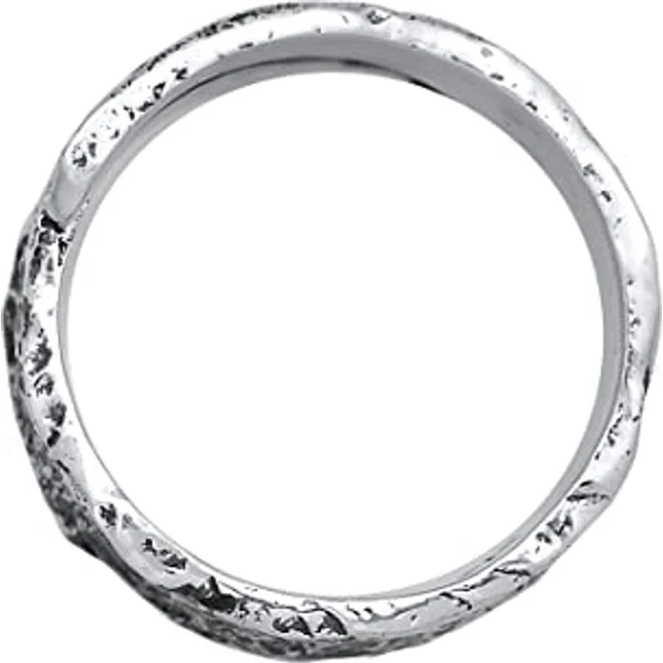 Kuzzoi Herrenring Bandring massiv (12 mm) breit in 925 Sterling Silber, gehämmert, Ringgröße 60 – Bild 4