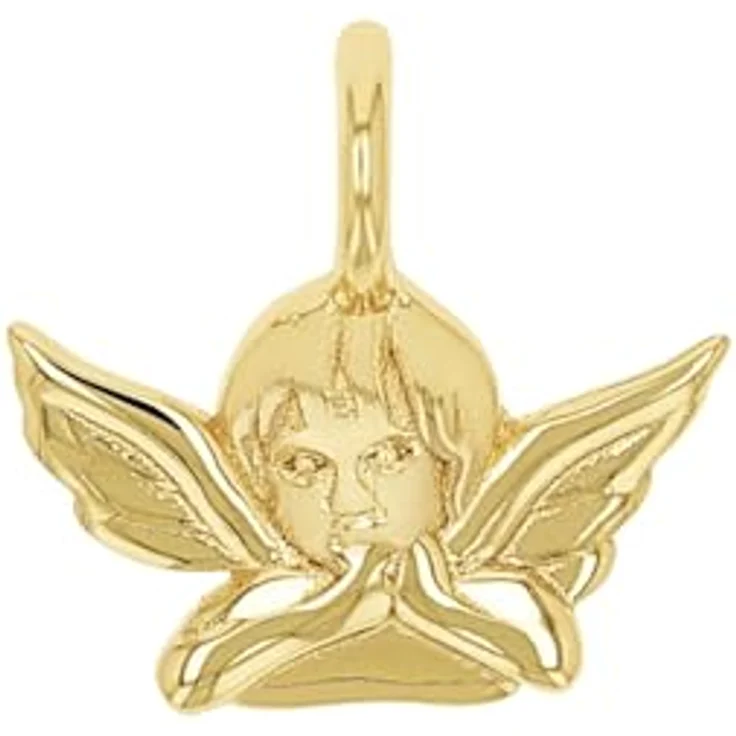 Amor Damen Motivanhänger "Engel", 925 Sterling Silber, gold, 1 cm, kommt in Schmuck Geschenk Box, 2039031 – Bild 1