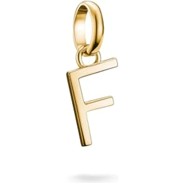 THOMAS SABO Charm-Anhänger Buchstabe F Connect, vergoldet 18k, aus recycled 925 Silber – Bild 1