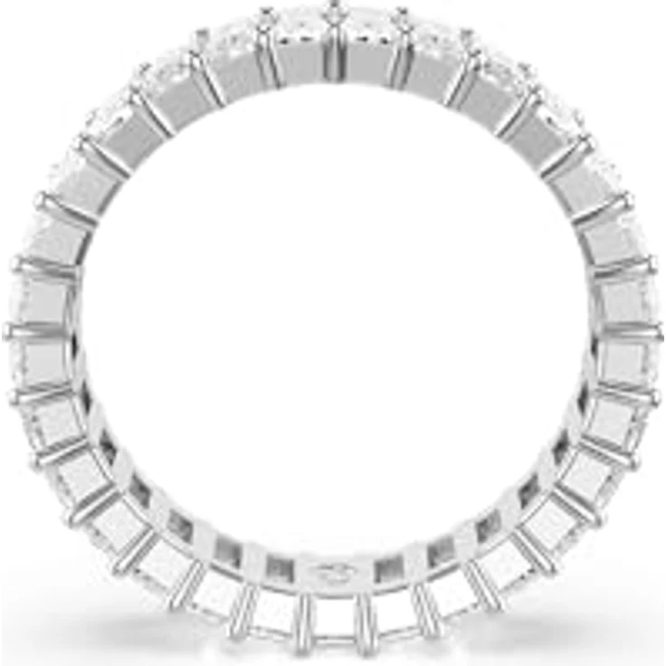 Swarovski Matrix Ring, Baguette-Schliff, Weiß, rhodiniert mit Swarovski Zirconia – Bild 4
