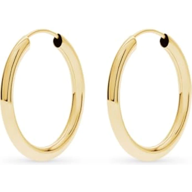 FAVS Damen-Creolen, 375er Gelbgold, zeitloses Design, One Size – Bild 1