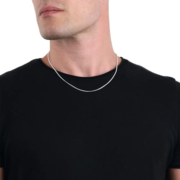 Amor Collier 925 Sterling Silber Unisex Halsschmuck, 50 cm, mit Federringverschluss in Geschenk Box, 2017692 – Bild 4