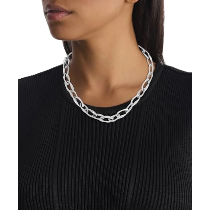 Calvin Klein Gliederhalskette Damen, Harmonious Connection Kollektion, Edelstahl mit Kristallen, 429,26 mm plus 50,8 mm Verlängerung – Bild 3