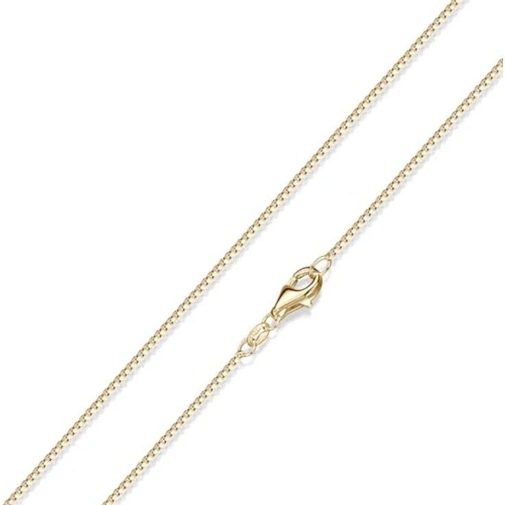 Materia Goldkette Damen Venezianer 60cm, vergoldet aus 925 Sterling Silber, Karabinerverschluss – Bild 3