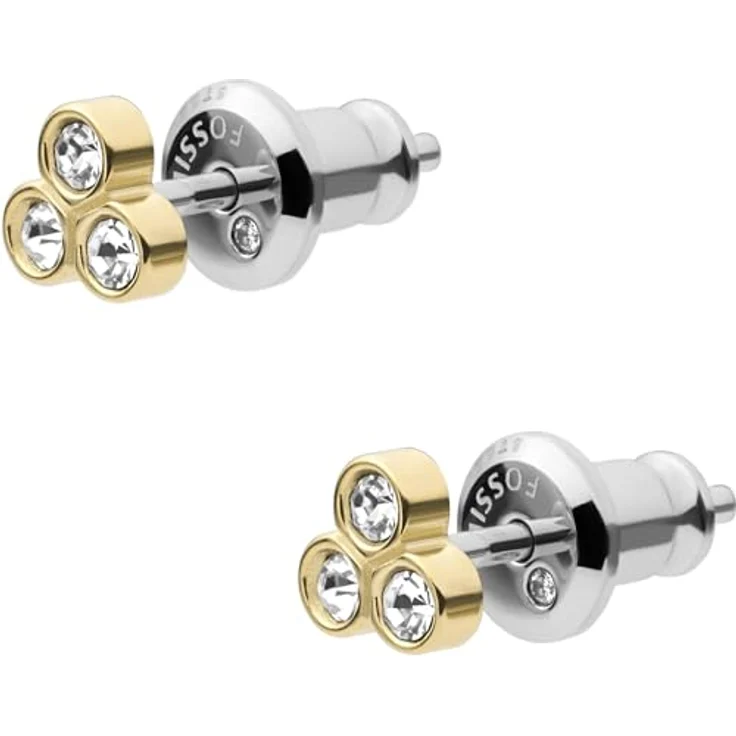 Fossil Sadie Ohrringe, Gold-Edelstahl, poliert, Länge 4.4mm, Breite 4.8mm, Postverschluss – Bild 2