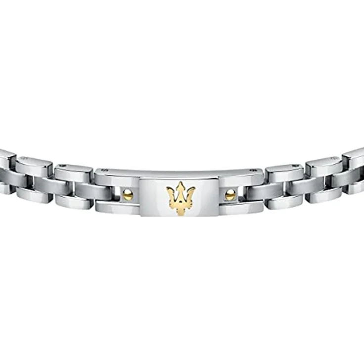 Maserati JEWELS Herren Armband aus Stahl, vergoldet, 22cm mit Clip-Verschluss - JM420ATH05 – Bild 2