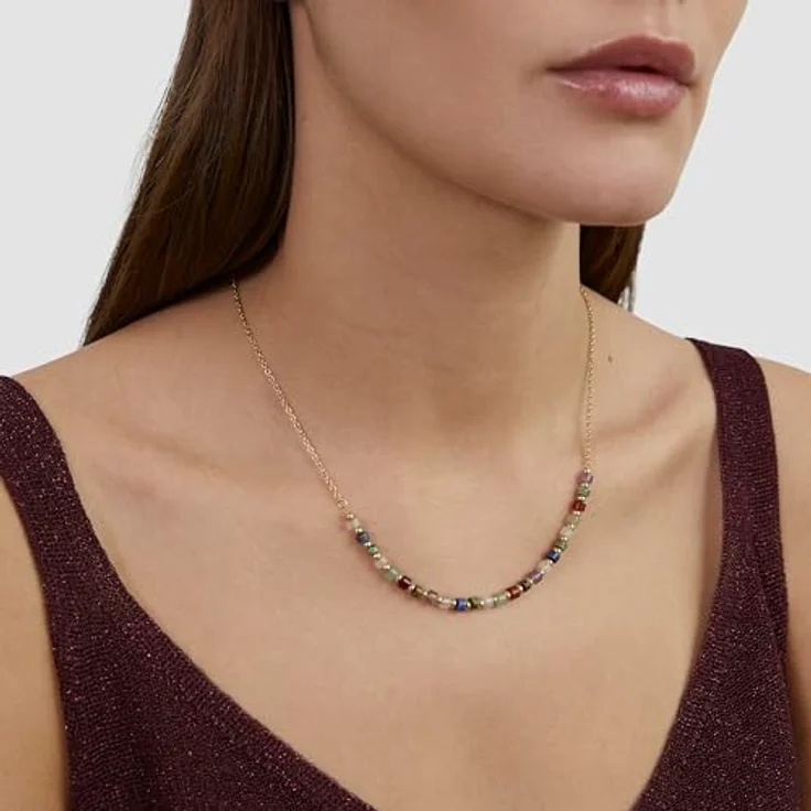 s.Oliver Necklace - Elegante Ankerkette aus poliertem Edelstahl in IP Gold, 47 cm, wasserfest & hautfreundlich – Bild 2
