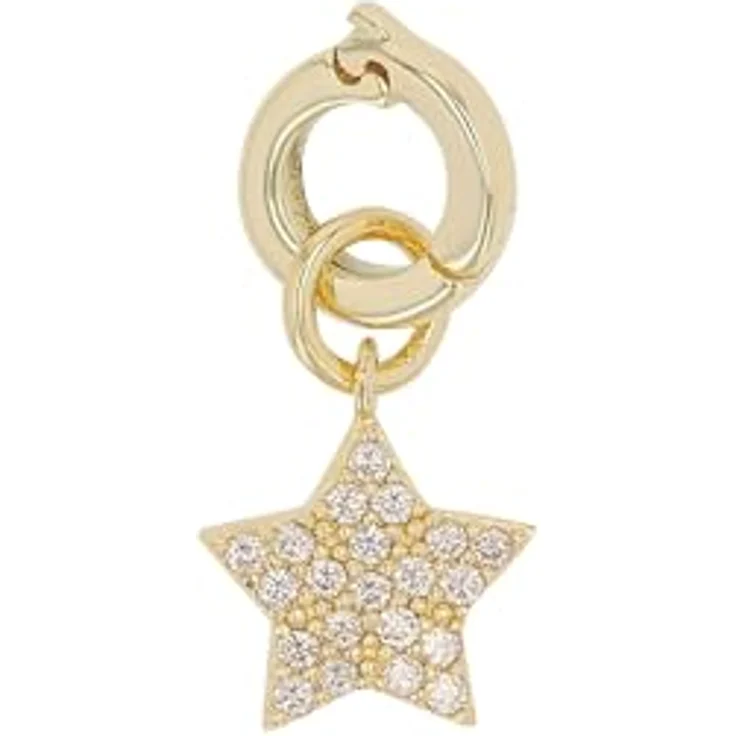Amor Charm "Stern", 925 Sterling Silber, 1,8 cm, mit Zirkonia, apricot, in Geschenkbox – Bild 4