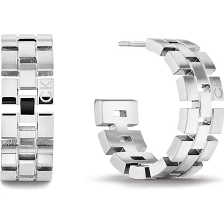Calvin Klein Paar Ohrstecker, Edelstahl Damenohrringe mit zeitloser Eleganz