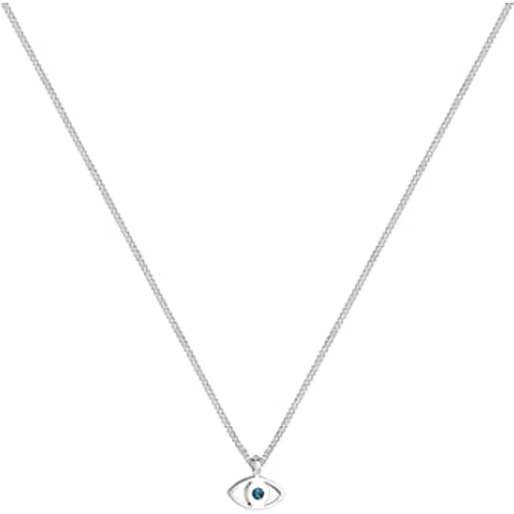 Elli Halskette Damen Evil Eye Anhänger mit blauem Kristall, 925 Sterling Silber, handgefertigt – Bild 2