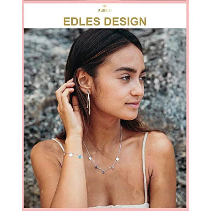 Purelei Malihini Coin Armband, Damen-Armband in Roségold, Edelstahl 18K vergoldet, verstellbare Länge 16/17,5/19 cm, wasserfest und hawaiianisch inspiriert – Bild 3