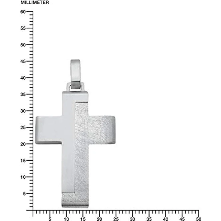 s.Oliver Herren-Halskette mit Anhänger Kreuz, Edelstahl, 50 cm, inkl. Geschenkbox – Bild 3